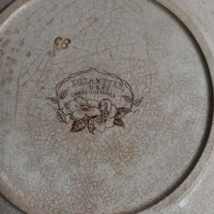 アンティークデザートプレート U&Cサルグミンヌ Eglantier D