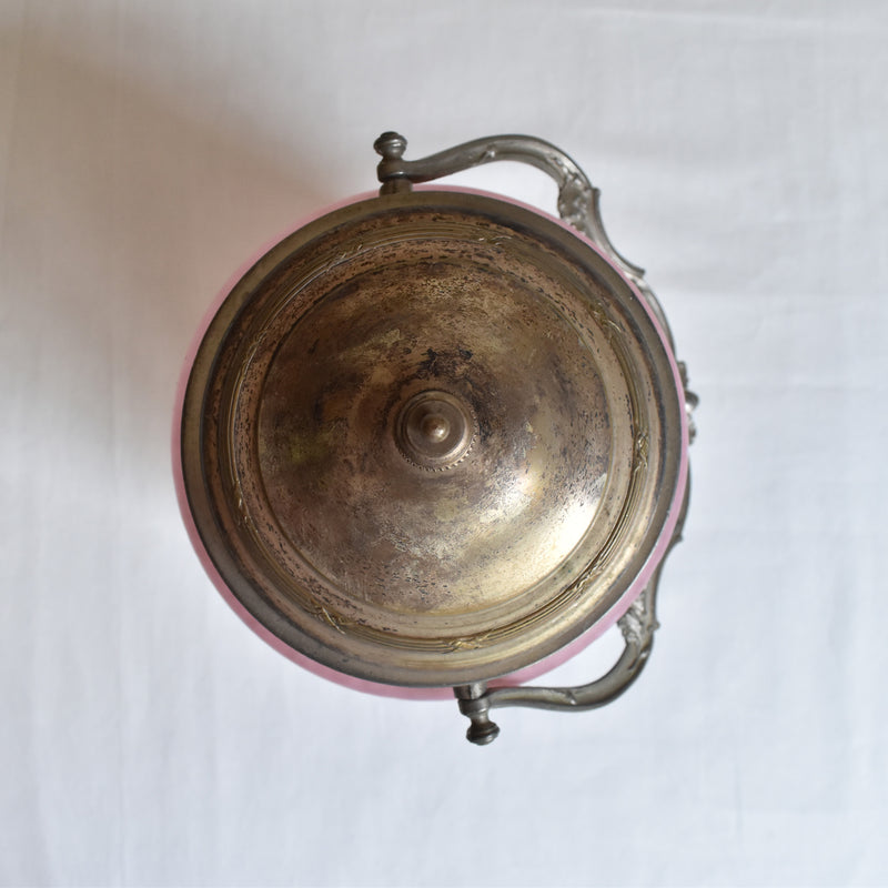 Antique pink biscuit jar