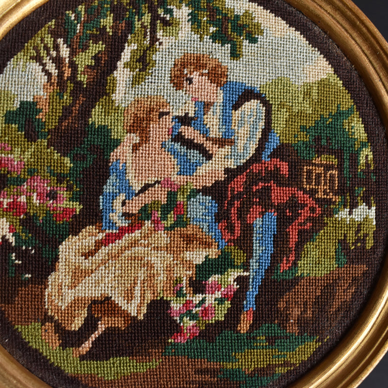 Vintage Round Frame Cross Stitch