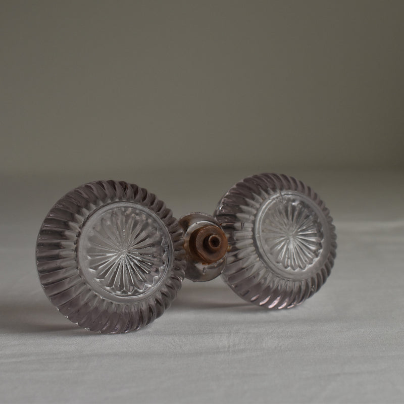 ヴィンテージ クリスタルガラスソルト＆ペッパー PORTIEUX violet