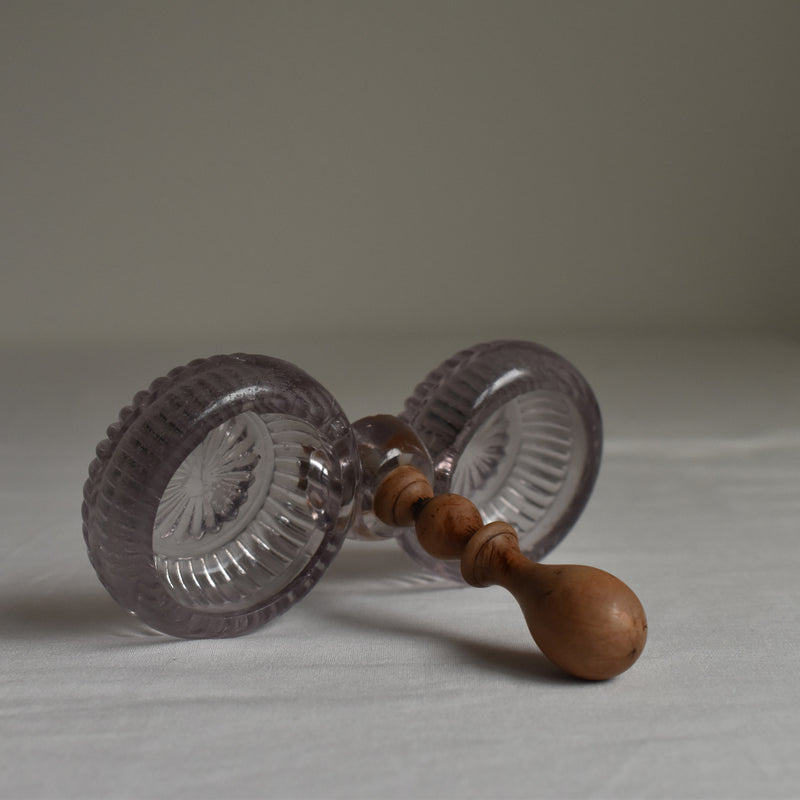 ヴィンテージ クリスタルガラスソルト＆ペッパー PORTIEUX violet