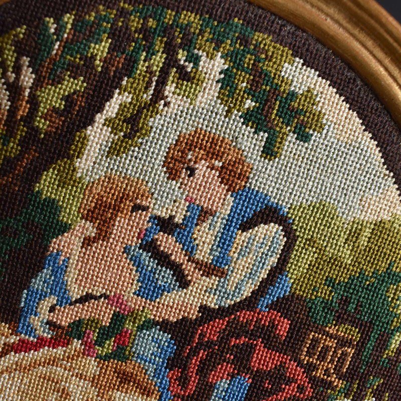 Vintage Round Frame Cross Stitch