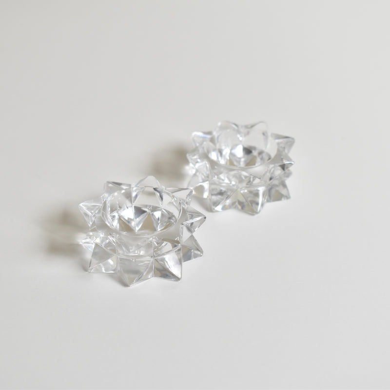 Vintage Saint Louis Crystal Salt Cellars - Set of 2