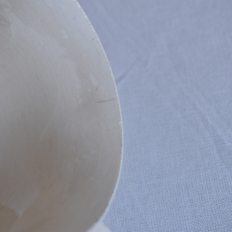 Vintage Digoin & Sarreguemines Cup - Fleur A Scalloped Rim