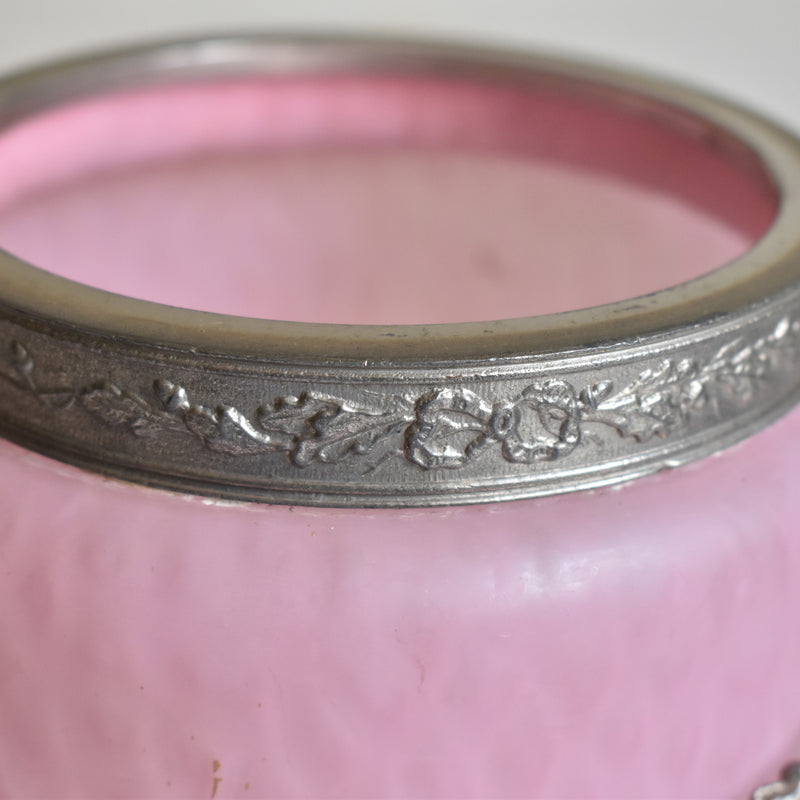Antique pink biscuit jar