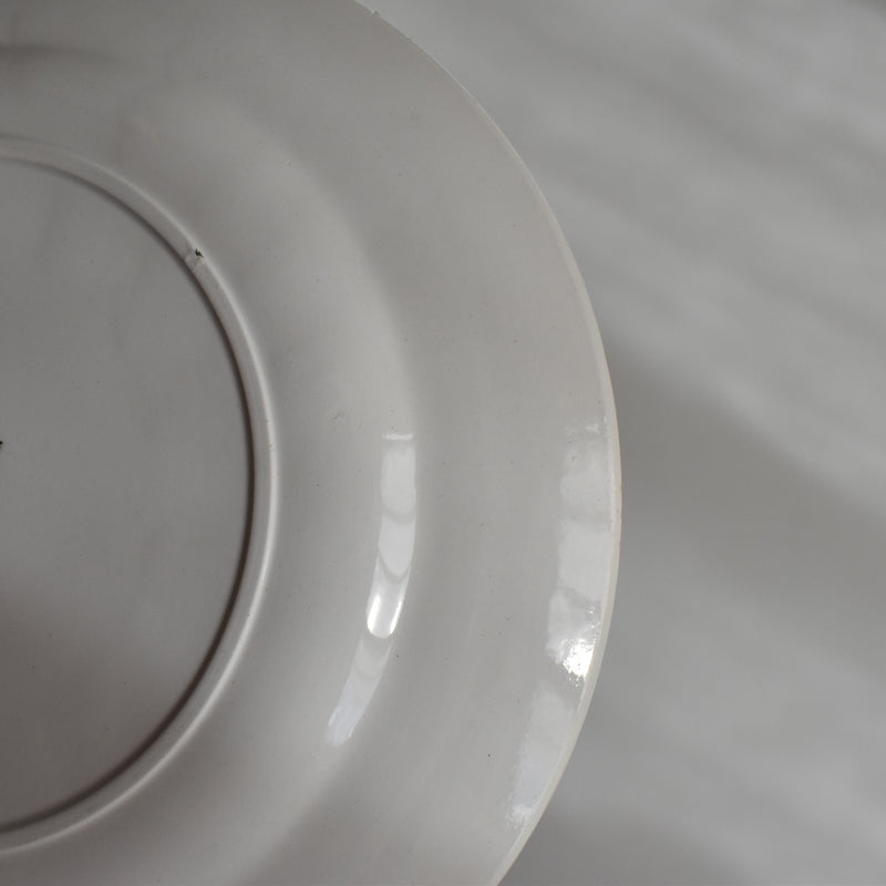 Vintage Dessert Plate, Digoin Sarreguemines, White, B