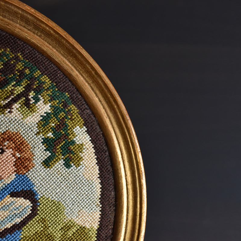 Vintage Round Frame Cross Stitch