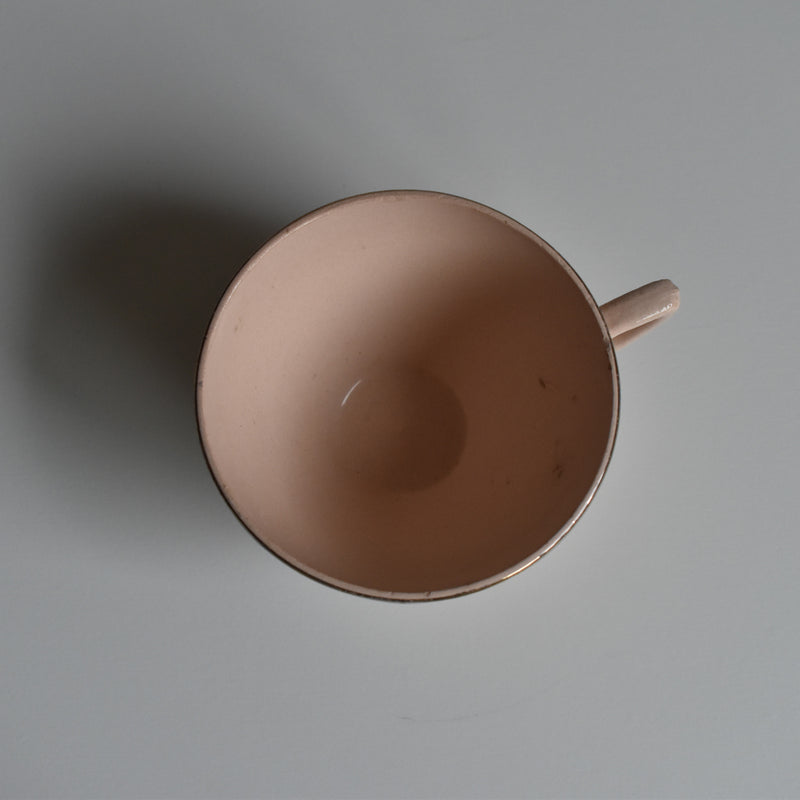 Vintage Coffee Cup Digoin & Sarreguemines Octogonal Gold C