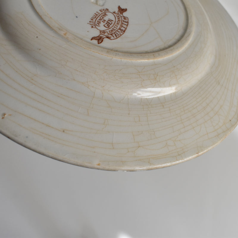 Antique Dessert Plate Gien Fauvette D
