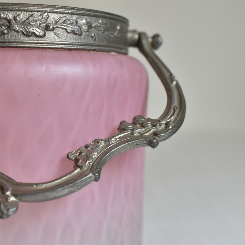 Antique pink biscuit jar