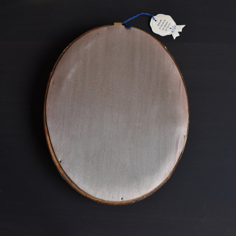 Vintage Oval Frame Copper Painting