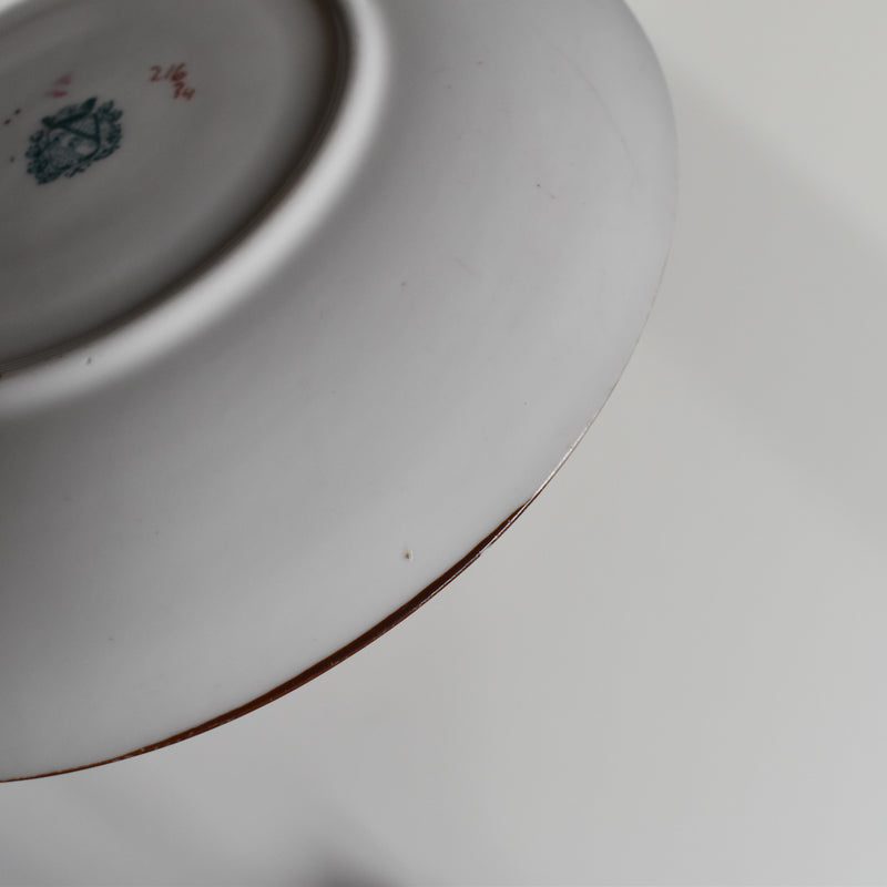 Antique Chocolate Cup & Saucer Sarreguemines Minton 216