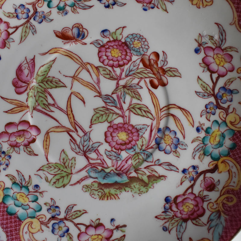 Antique Chocolate Cup & Saucer Sarreguemines Minton 216