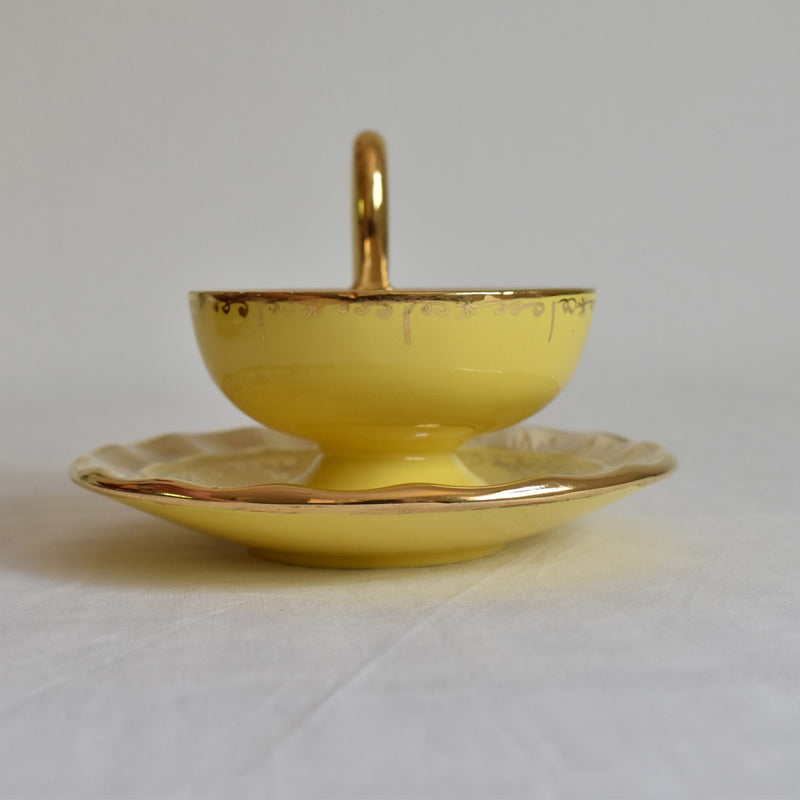 ア.ドラサンヴァル A.Dressinval コーヒーカップ＆ソーサー イェロー