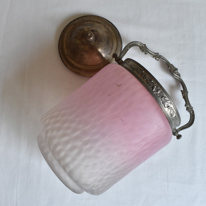 Antique pink biscuit jar
