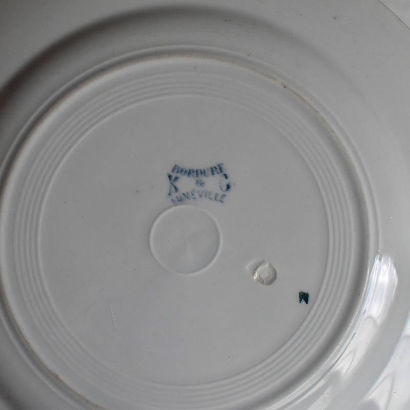 Antique Dessert Plate, Lunéville, Bordure A