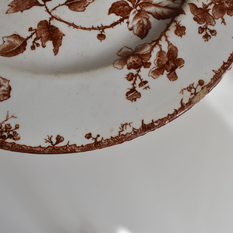 Antique Dessert Plate Gien Fauvette D