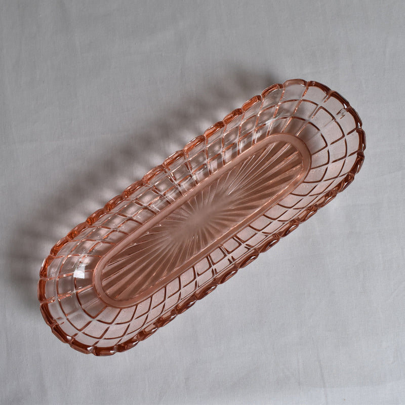 ヴィンテージピンクグラス　トワレセット