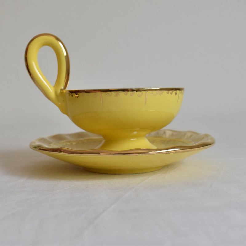 ア.ドラサンヴァル A.Dressinval コーヒーカップ＆ソーサー イェロー