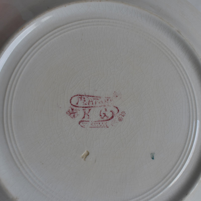 Antique Plate K&G Luneville Platane Z5