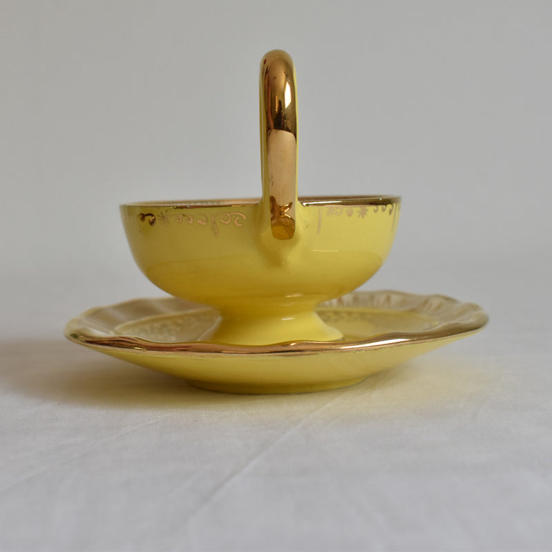 ア.ドラサンヴァル A.Dressinval コーヒーカップ＆ソーサー イェロー