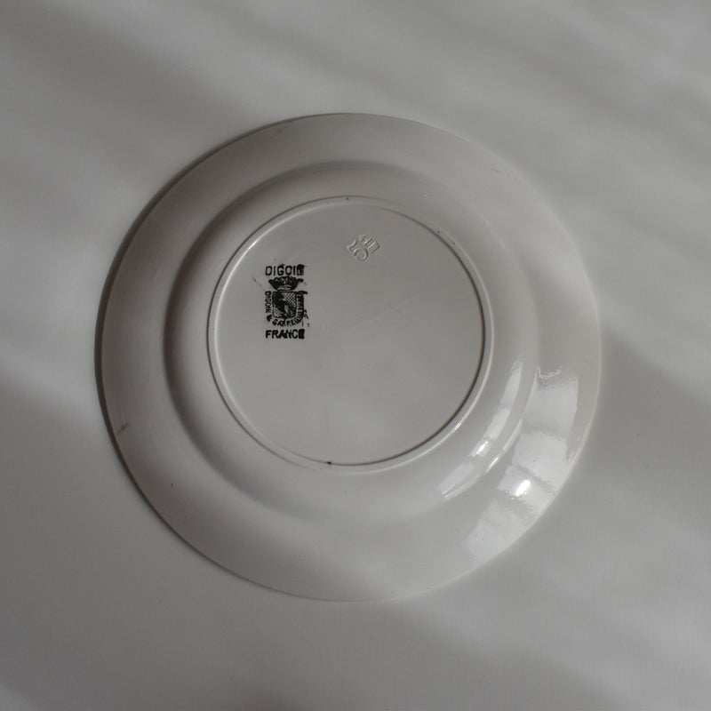 Vintage Dessert Plate, Digoin Sarreguemines, White C