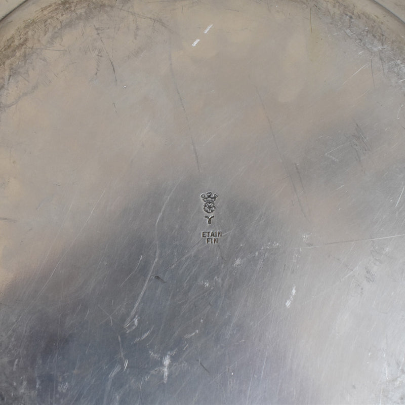 Vintage Pewter Plate 27cm