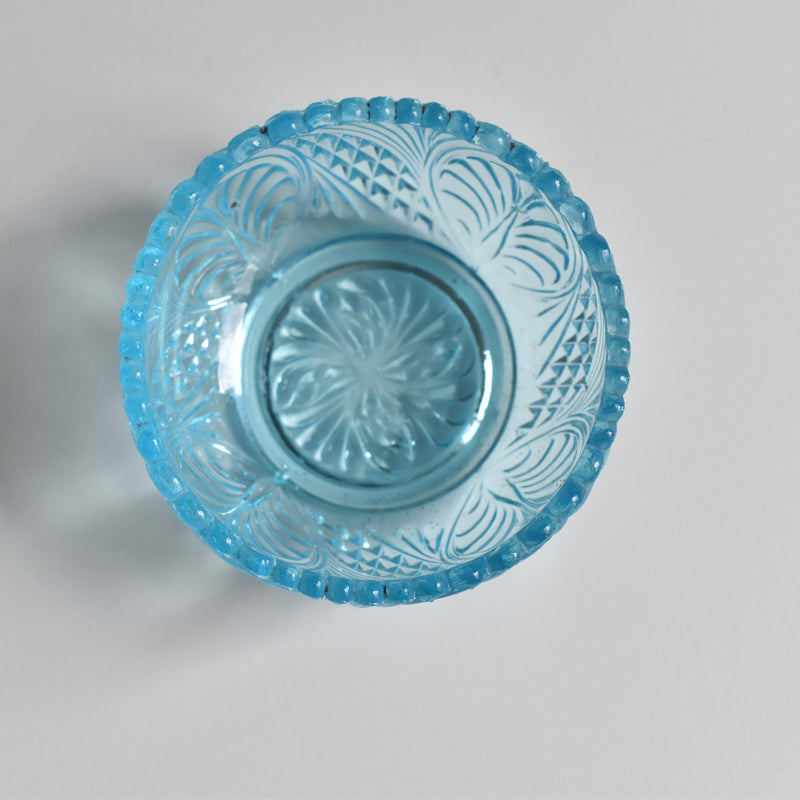 Vintage Blue Glass Salt Shaker - Verdi
