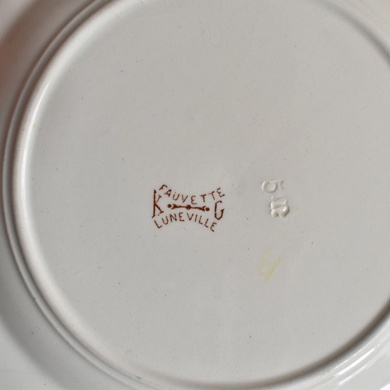 Antique Dessert Plate Lunéville Fauvette A