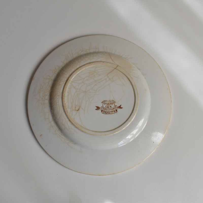 Antique Dessert Plate Gien Fauvette E