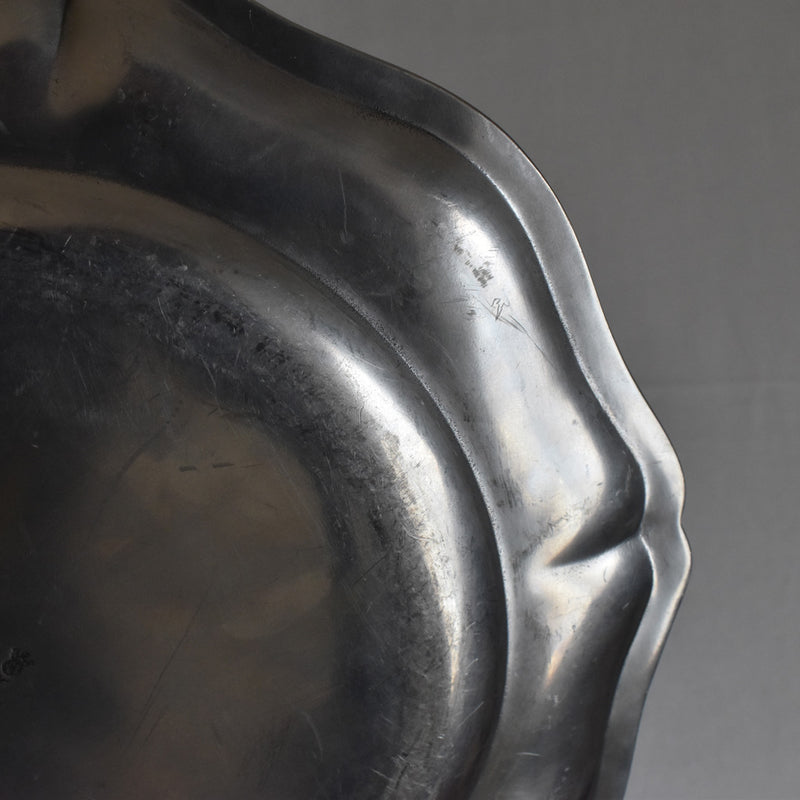 Vintage Pewter Plate 27cm