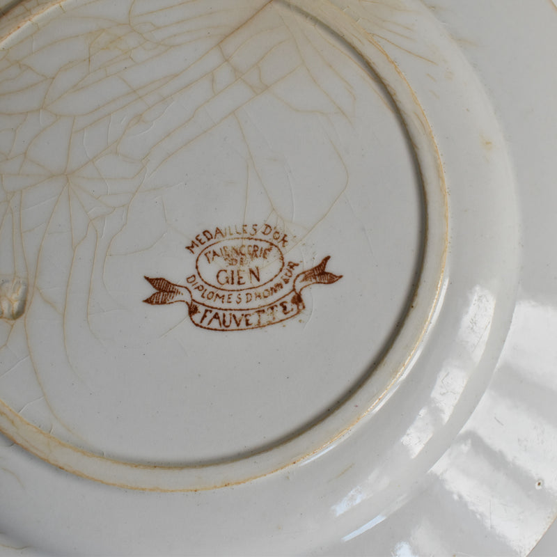 Antique Dessert Plate Gien Fauvette E