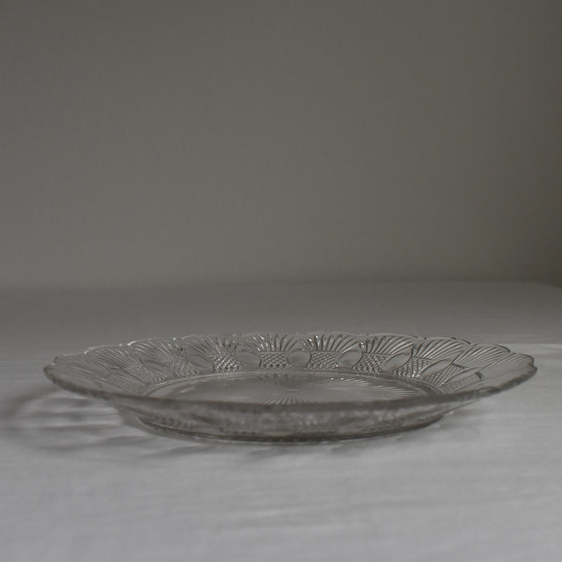 Vintage Glass Dome & Plate BAYEL