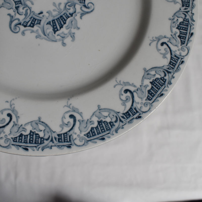Antique Dessert Plate, Lunéville, Bordure A