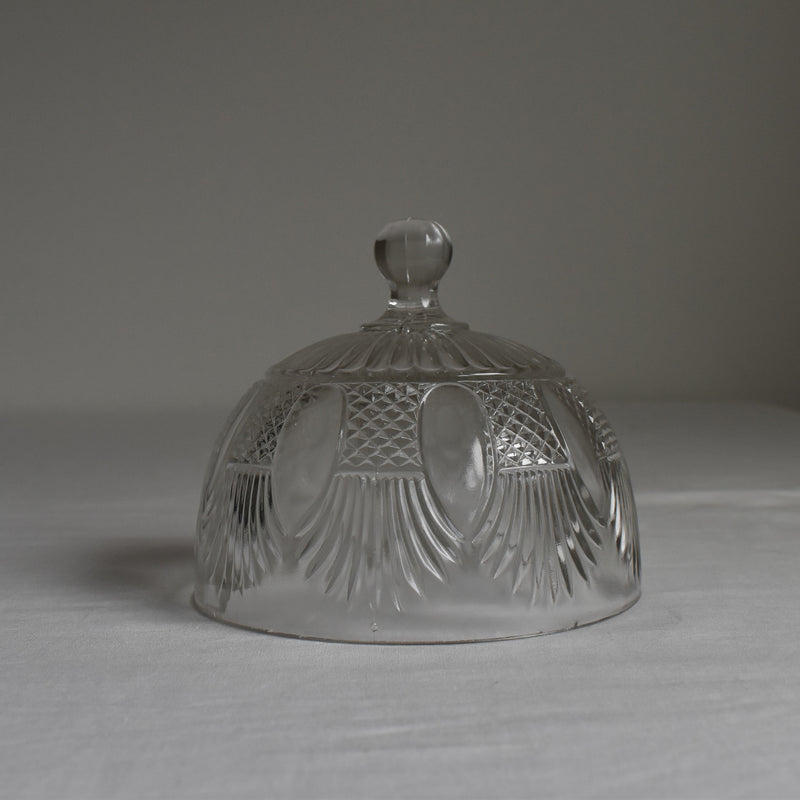 Vintage Glass Dome & Plate BAYEL