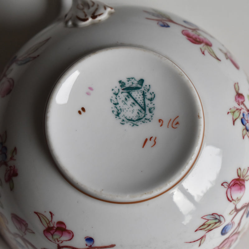Antique Chocolate Cup & Saucer Sarreguemines Minton 216
