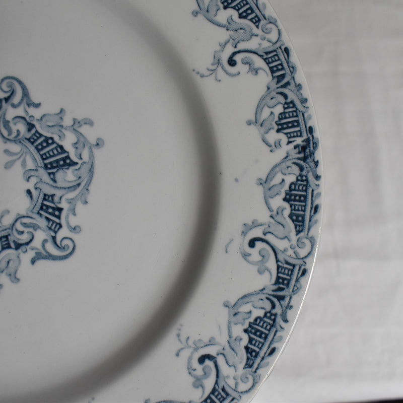 Antique Dessert Plate, Lunéville, Bordure A