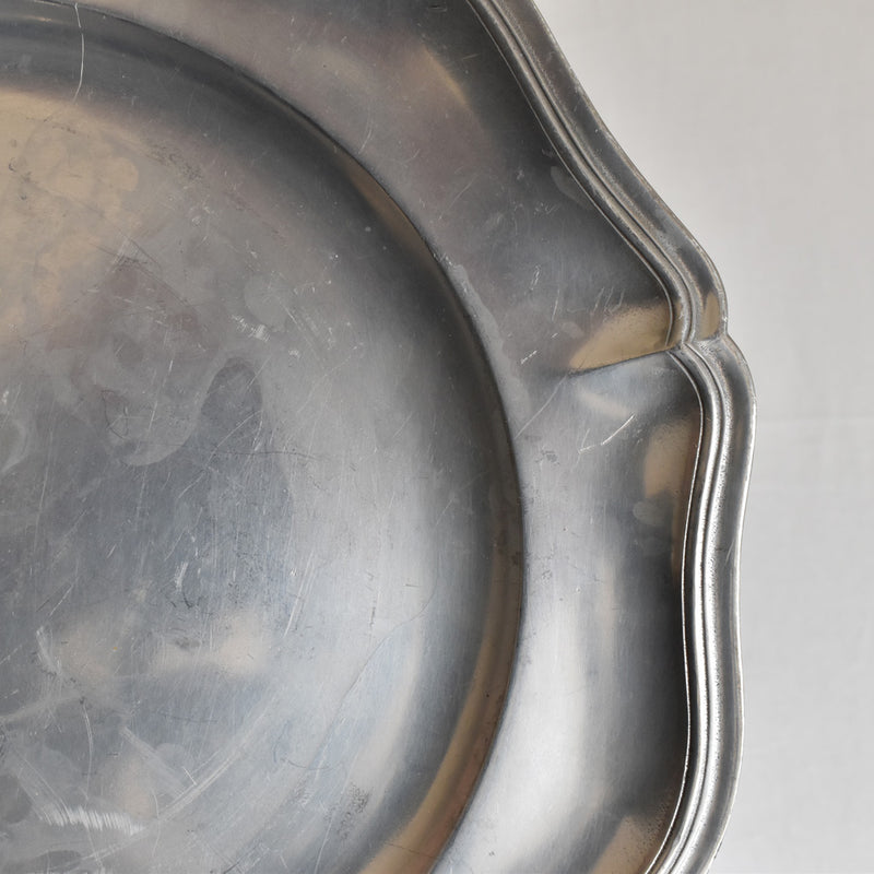 Vintage Pewter Plate 27cm
