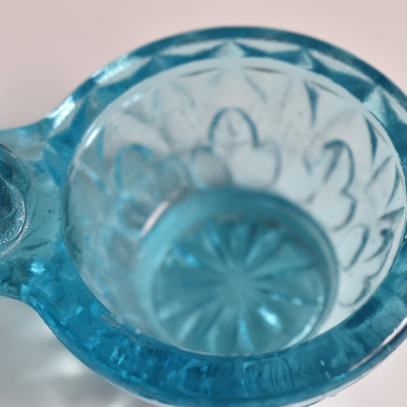 Vintage Glass Salt & Pepper Shakers - Blue