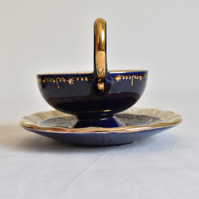 ア.ドラサンヴァル A.Dressinval コーヒーカップ＆ソーサー ダークブルー A