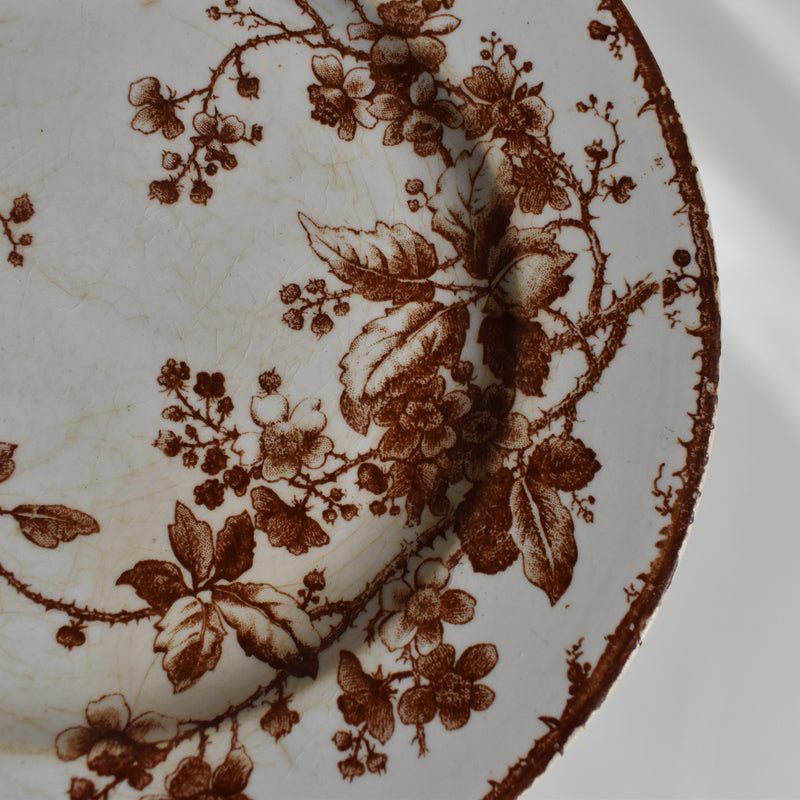Antique Dessert Plate Gien Fauvette E