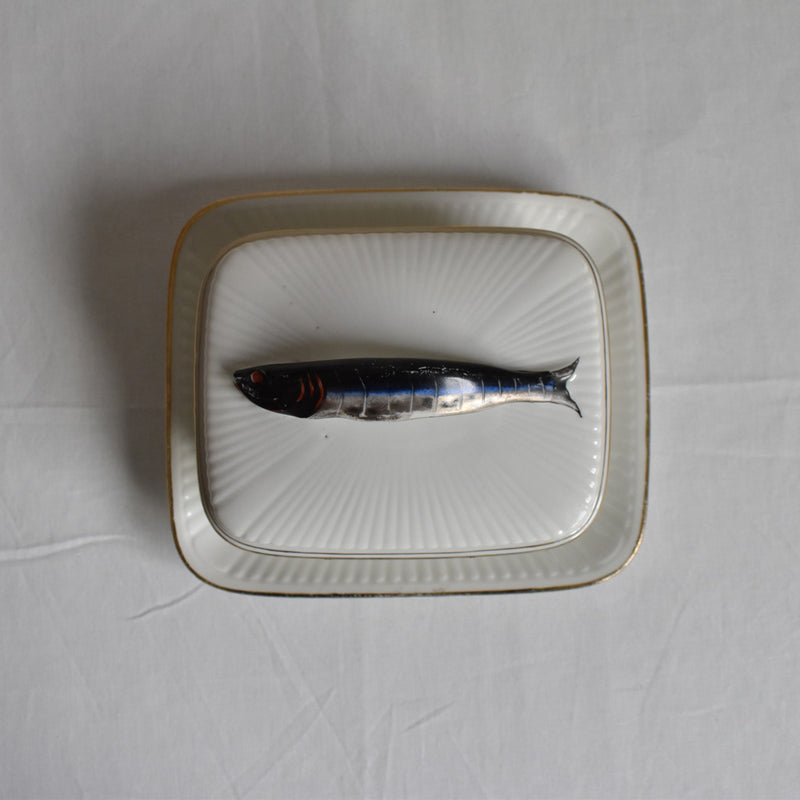 Vintage sardine case with plate, Bétoule et Legrand