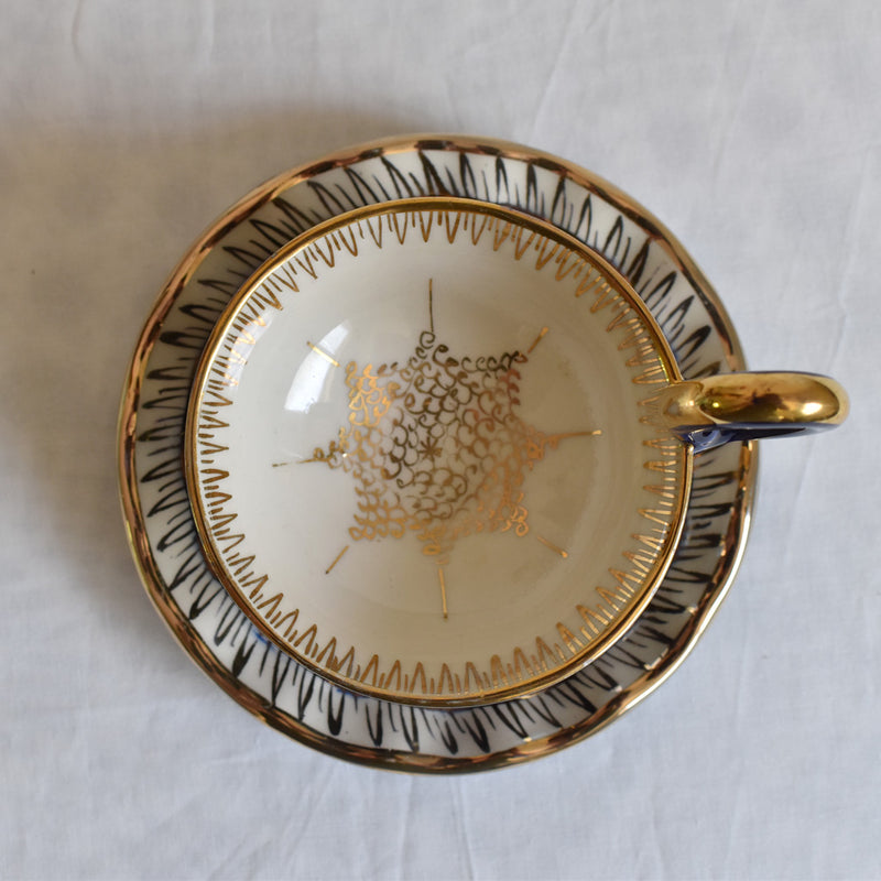 ア.ドラサンヴァル A.Dressinval コーヒーカップ＆ソーサー ダークブルー A