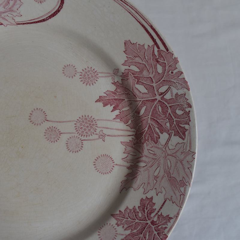 Antique Plate K&G Luneville Platane Z5