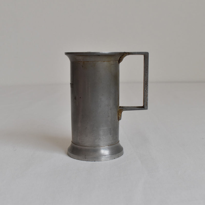 Vintage Pewter Measuring Cups JR Set of 2