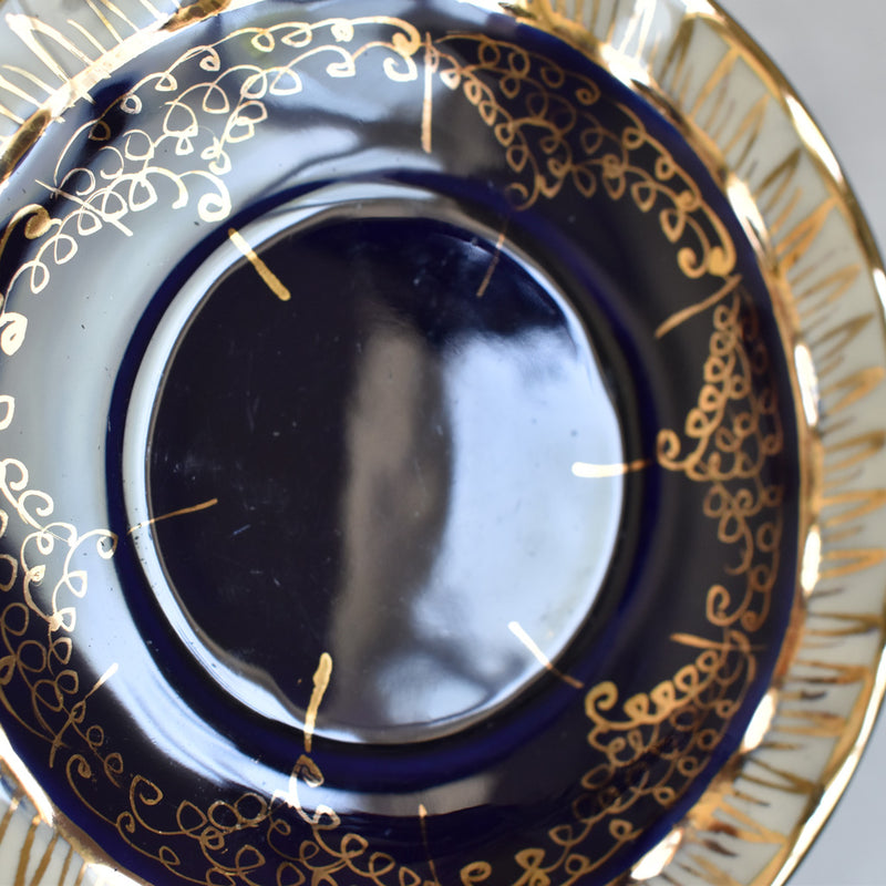 ア.ドラサンヴァル A.Dressinval コーヒーカップ＆ソーサー ダークブルー A