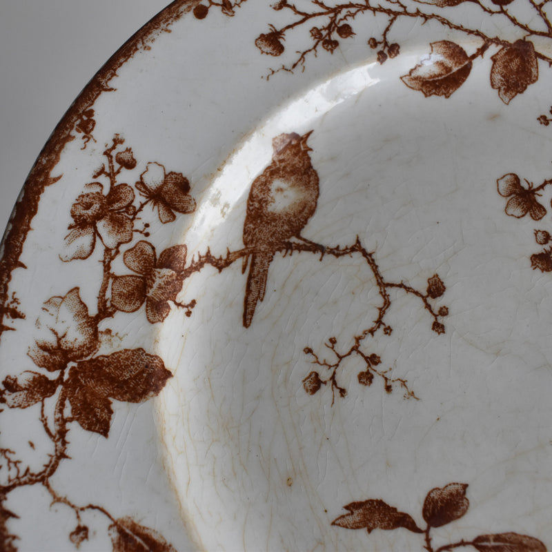 Antique Dessert Plate Gien Fauvette E