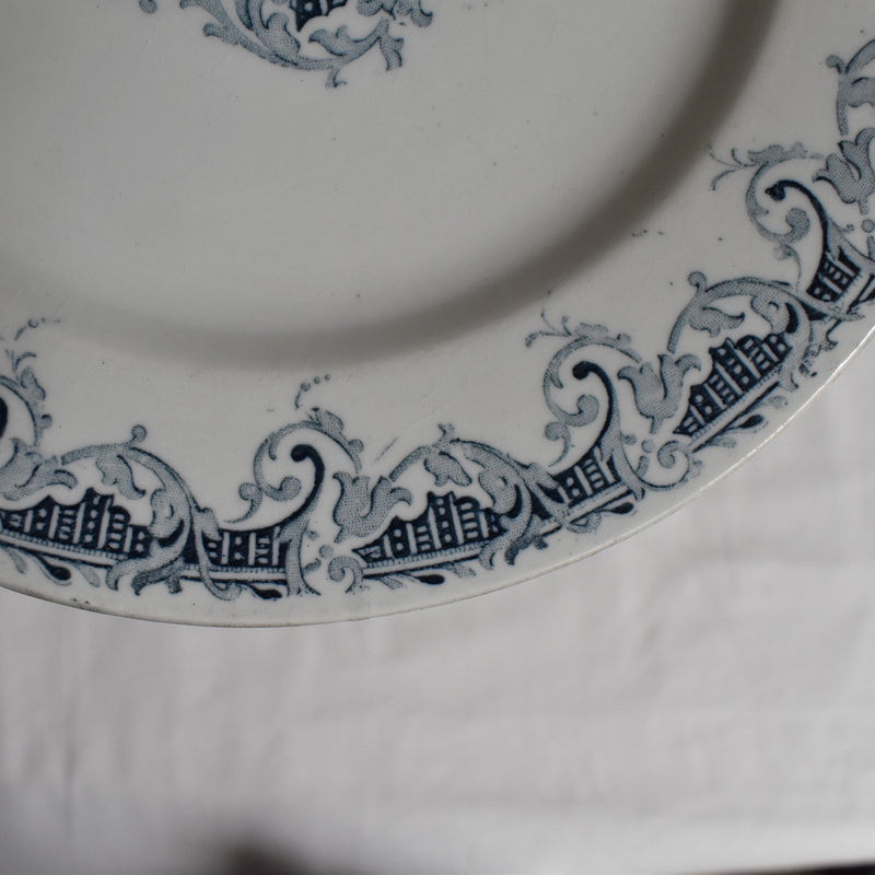 Antique Dessert Plate, Lunéville Bordure B