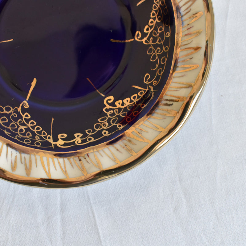 ア.ドラサンヴァル A.Dressinval コーヒーカップ＆ソーサー ダークブルー A