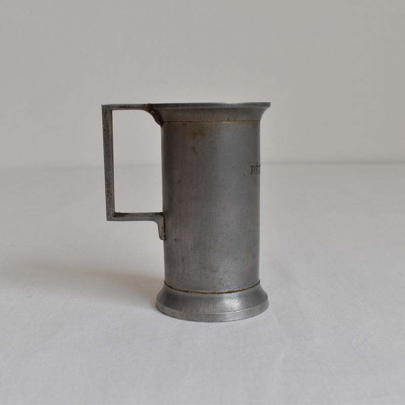 Vintage Pewter Measuring Cups JR Set of 2